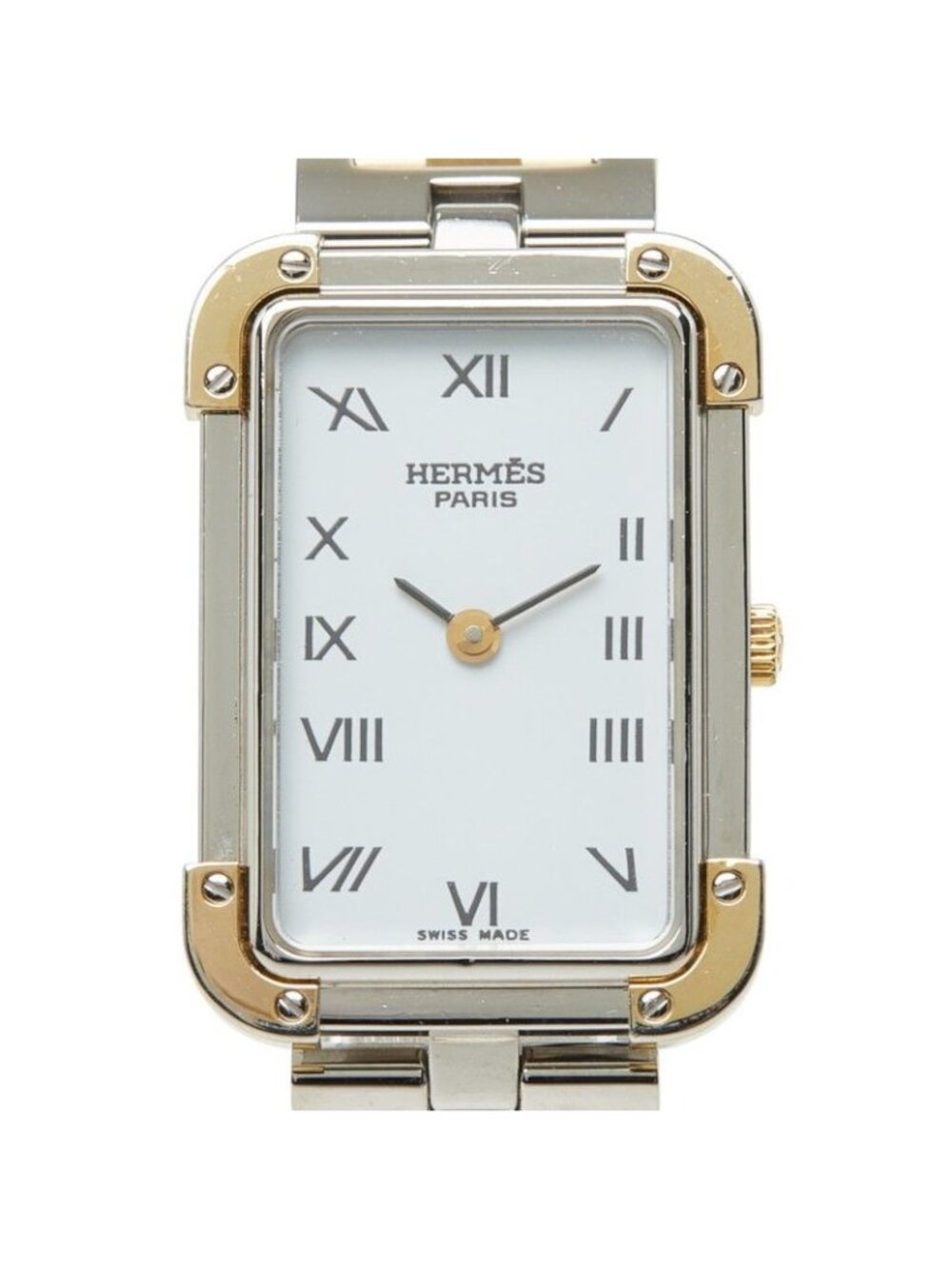 Hermes Crojour Watch White Gold Silver Stainless Steel